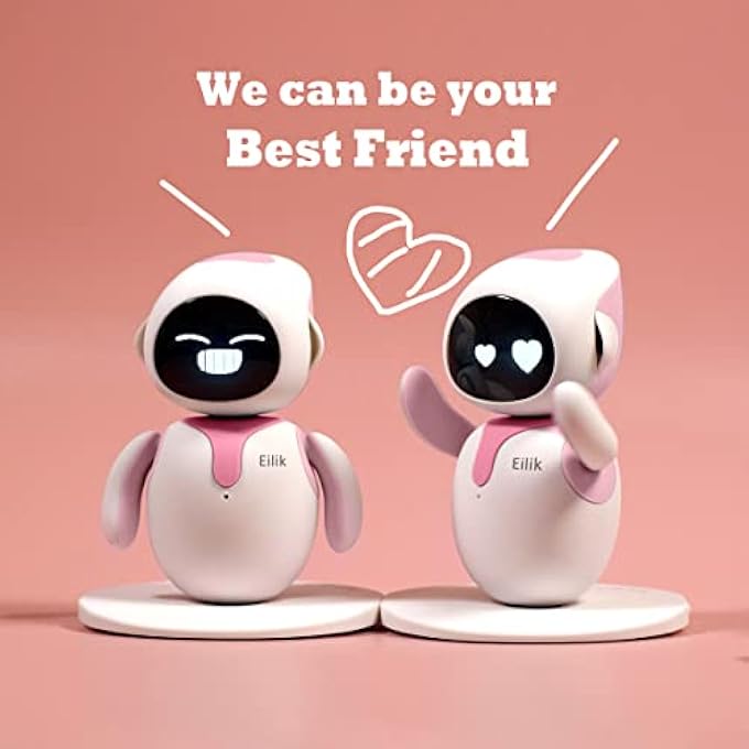 rayihni EILIK PINK - TOUCH INTERACTIVE TOYS, CUTE ROBOT PETS WITH ABUNDANT EMOTIONS, IDLE ANIMATIONS, MINI-GAMES, HOLIDAY GIFTS FOR GIRLS & BOYS. SUPPORT UPDATE. - Image 4